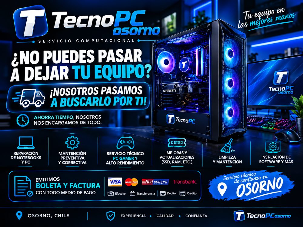 ¿No puedes pasar a dejar tu equipo? Nosotros pasamos a buscarlo